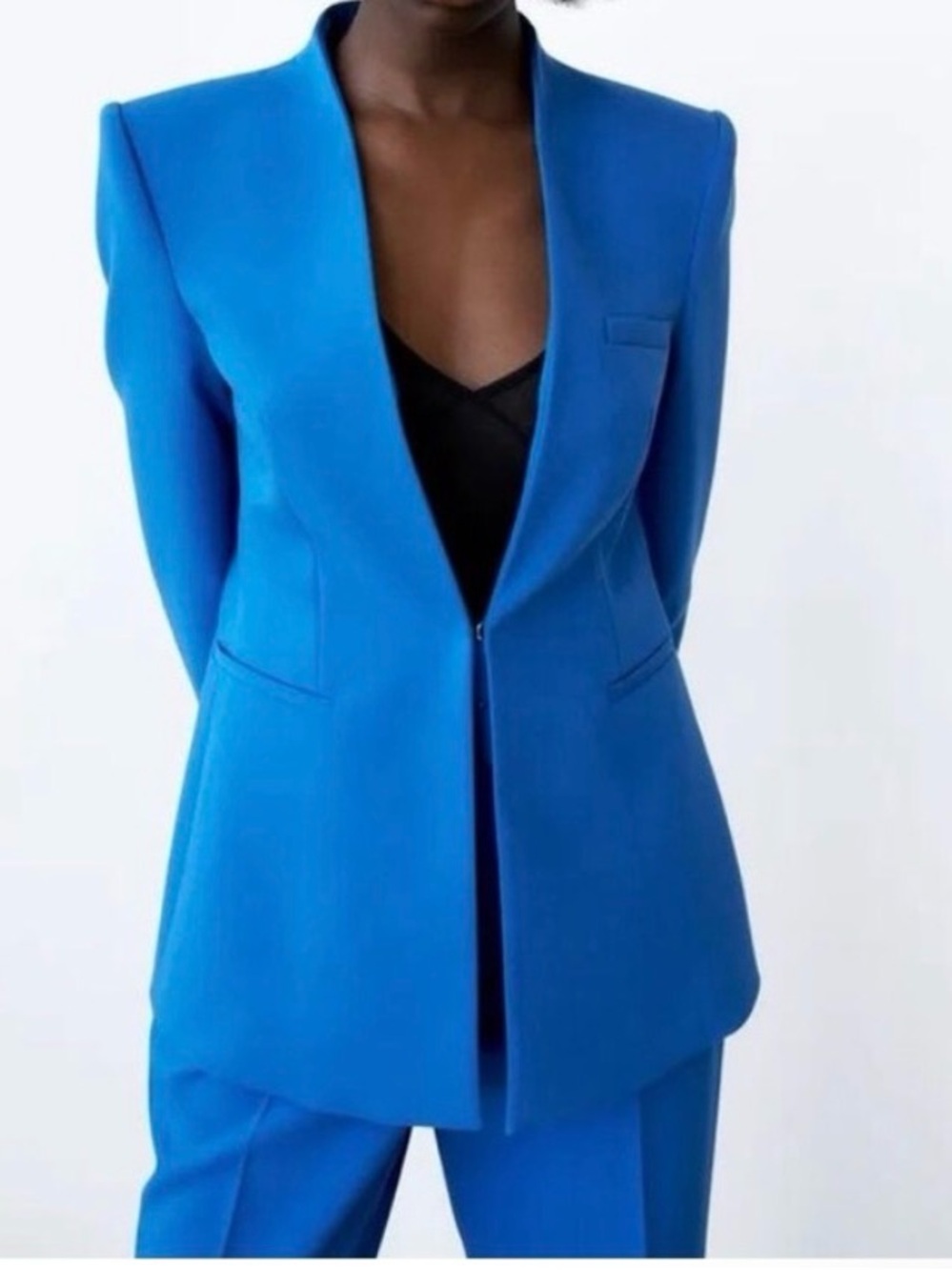 Zara Vibrant Blue Women's Tailored Blazer